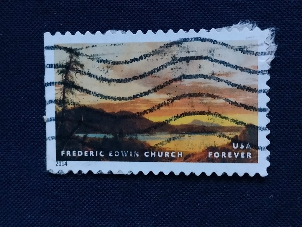 USA 2014 - schilderkunst, Hudson River school, Verzenden, Gestempeld, Noord-Amerika