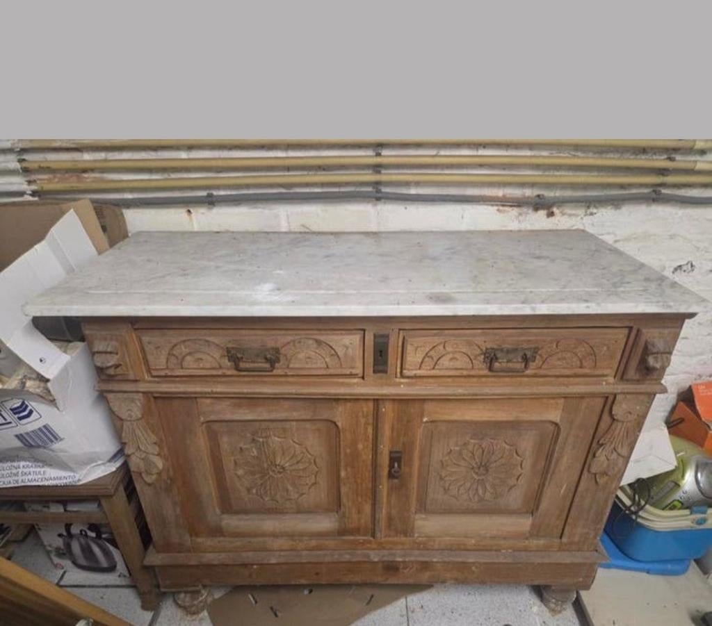 Meuble ancien + marbre, Maison & Meubles, Armoires | Secrétaires