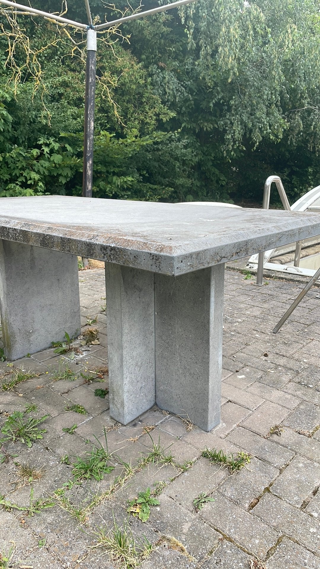 Table en pierre, Jardin & Terrasse, Tables de jardin, Enlèvement, Utilisé, Rectangulaire, Autres matériaux