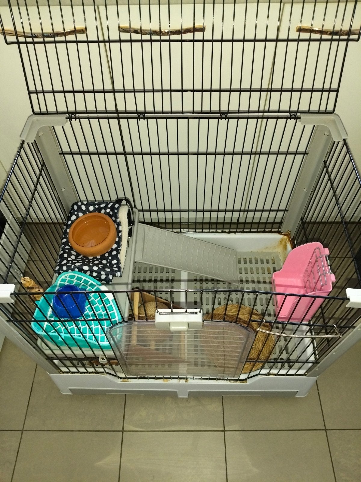 Nieuw konijnen huisje met accessoires en speeltjes, Enlèvement, Comme neuf, Cage
