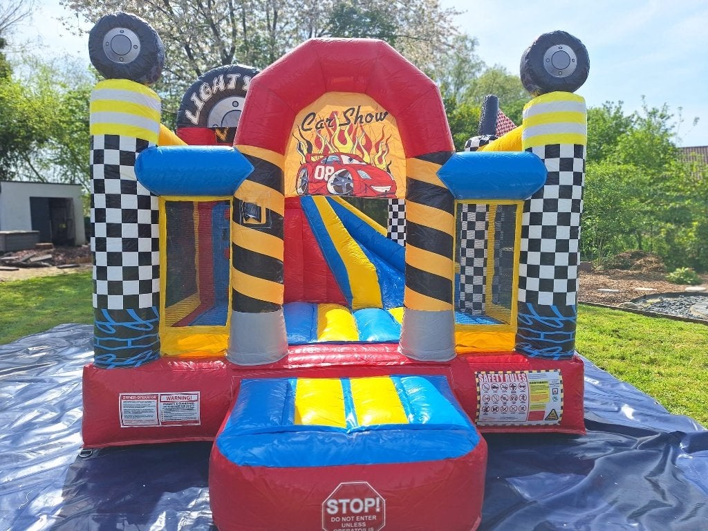 Springkasteel 'Car Combo' te koop, Ophalen, Zo goed als nieuw