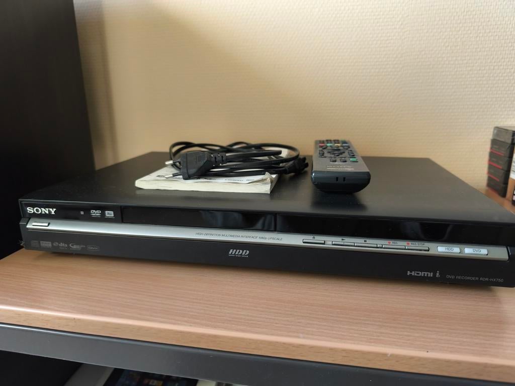Sony DVD/HDD recorder RDR-HX750, Overige merken, Gebruikt, Met harddisk, Dvd-recorder