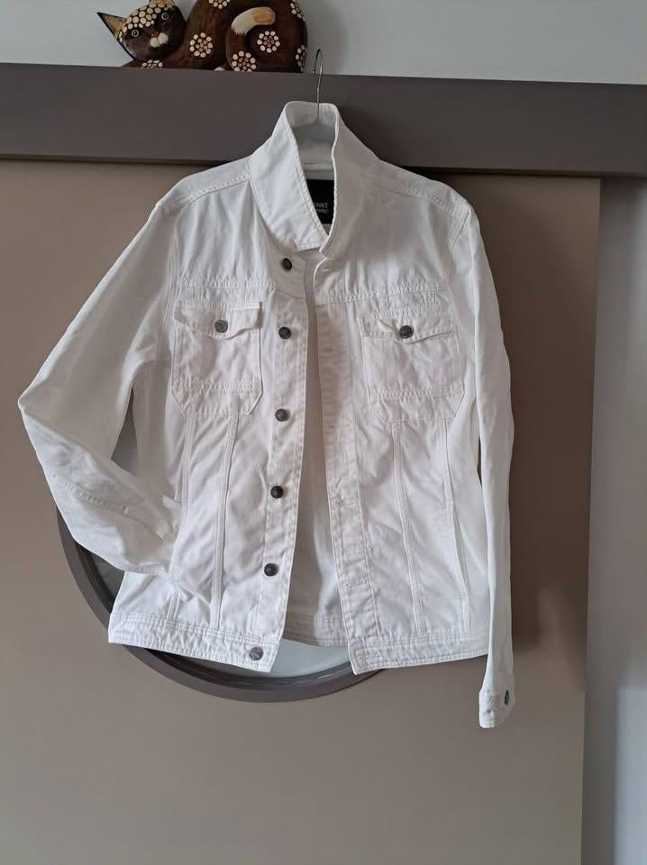 Jeansjas wit, heren, XL Distrikt Nørrebro, Kleding | Heren, Wit, Maat 56/58 (XL), Ophalen of Verzenden, Zo goed als nieuw