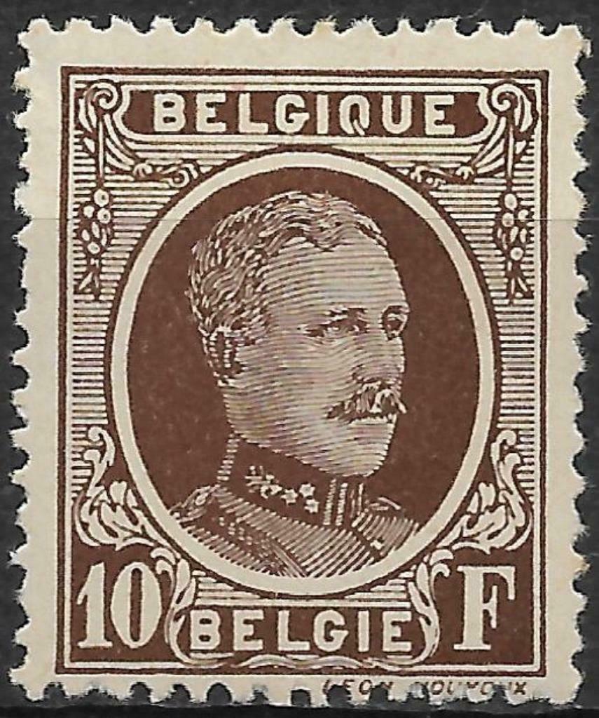 POSTZEGELS BELGIË- KONING ALBERT I- HOUYOUX- NR. 210 *, Koninklijk huis, Ophalen of Verzenden, Postfris, Met plakker