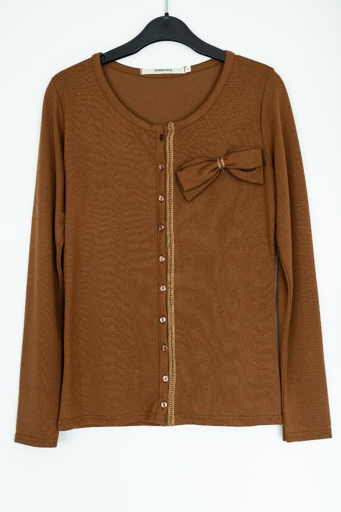 Pull/cardigan, marque Avalanche, NOUVEAU, taille 2, Neuf, Avalanche, Brun, Taille 34 (XS) ou plus petite
