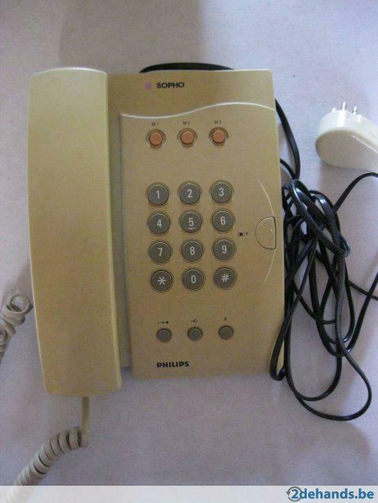 Philips Sopho set 196/10 klassieke telefoon BE goedgekeurd, Telecommunicatie, Vaste telefoons | Niet Draadloos, Gebruikt, Ophalen of Verzenden