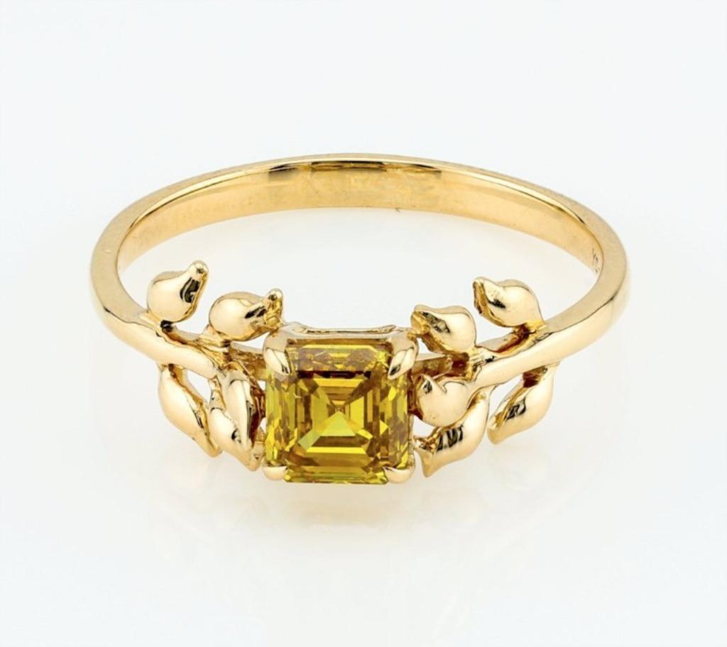 14k gouden ring met diamanten voor dames met certificaat, Nieuw, Ophalen of Verzenden, Kleiner dan 17, Met edelsteen