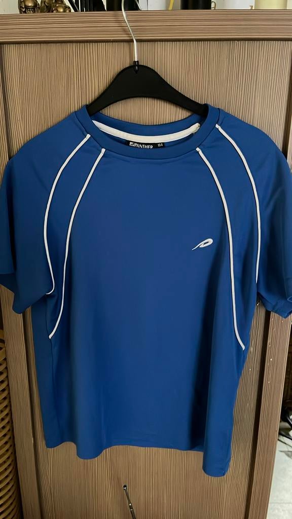 Blauwe sport tshirt maat 164, Ophalen of Verzenden, Zo goed als nieuw, Panther