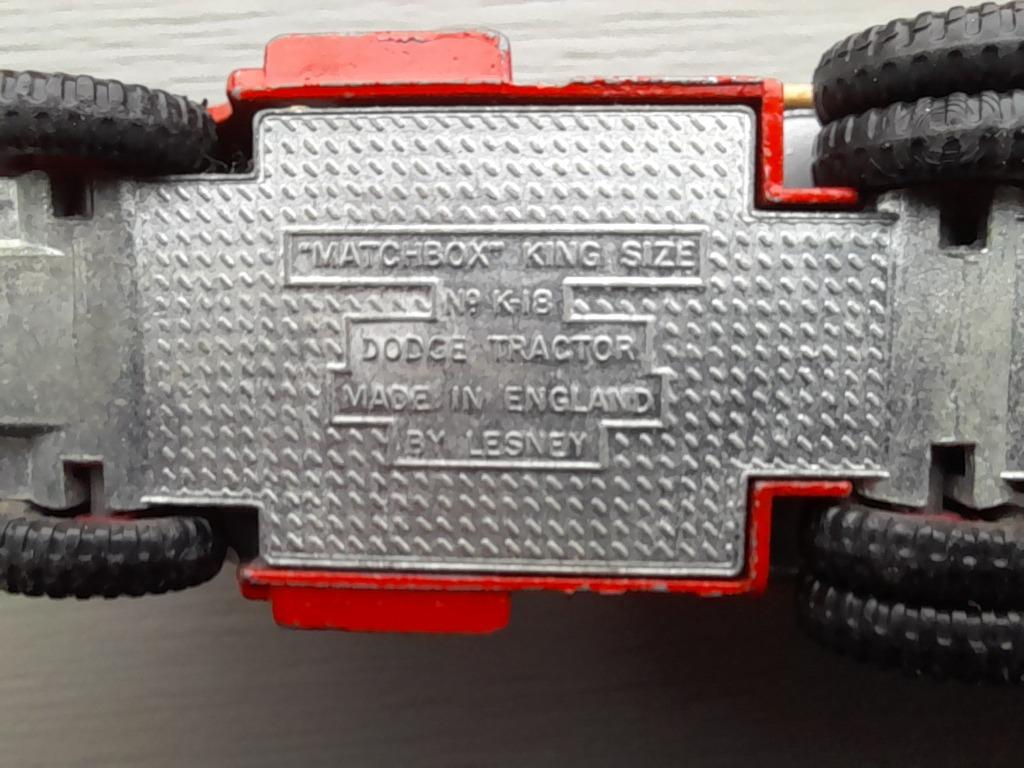 Matchbox King Size nr. K-18 Dodge Tractor + Articulated Hors, Ophalen
