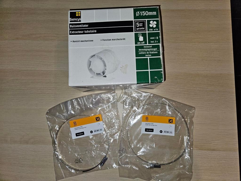 EXTRACTEUR D'AIR POUR SALLE DE BAIN 150 mm, Bricolage & Construction, Ventilation & Extraction, Enlèvement ou Envoi, Neuf, Extracteur