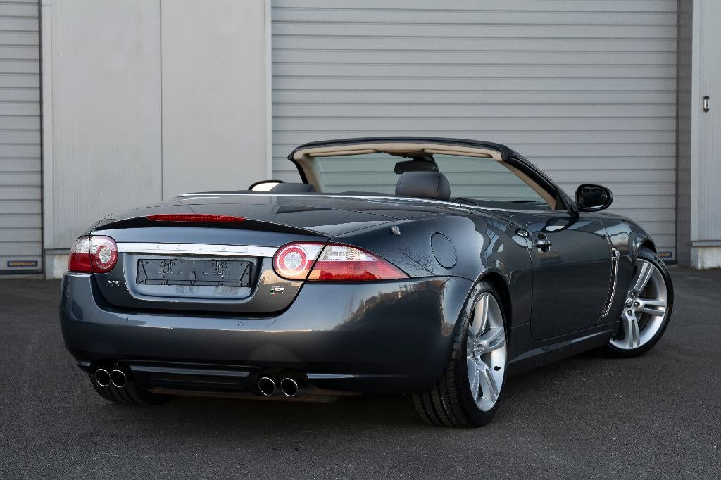 Jaguar XKR Cabriolet EUCAR/2NDOWNER/A1CONDITION, Autos, Argent ou Gris, Achat, Entretenue par le concessionnaire, Noir