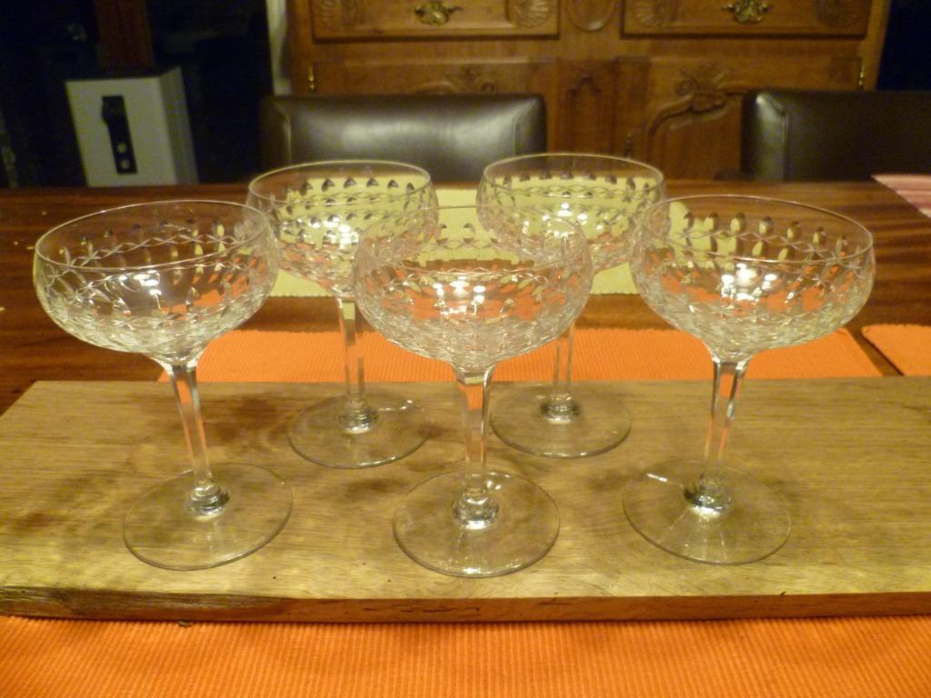 oude kristallen Champagne coupe, Antiek en Kunst, Antiek | Glaswerk en Kristal, Ophalen