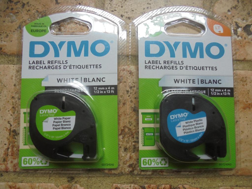 Dymo S0721660 / 91221 plastic tape wit 12 mm, Computers en Software, Ophalen of Verzenden, Nieuw, Tape-label