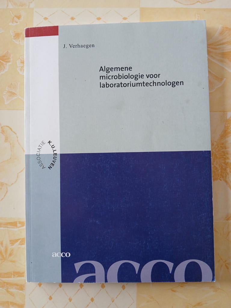 Algemene microbiologie voor laboratoriumtechnologen, Boeken, Ophalen of Verzenden, Zo goed als nieuw, J. Verhaegen