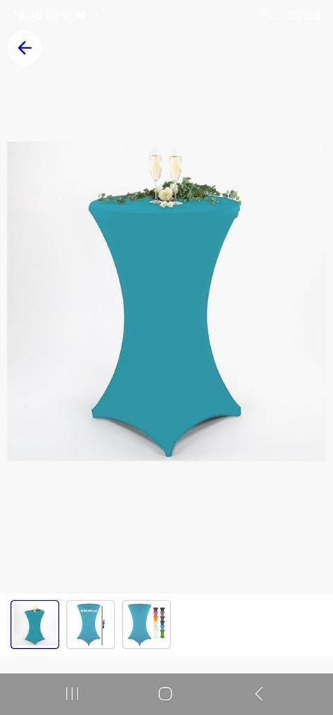 Turquoise tafelhoezen 8stuks, Ophalen