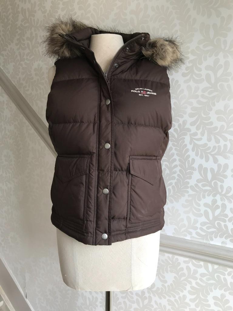 Gilet Ralph Lauren brun, Taille 38/40 (M), Enlèvement ou Envoi, Comme neuf, Brun
