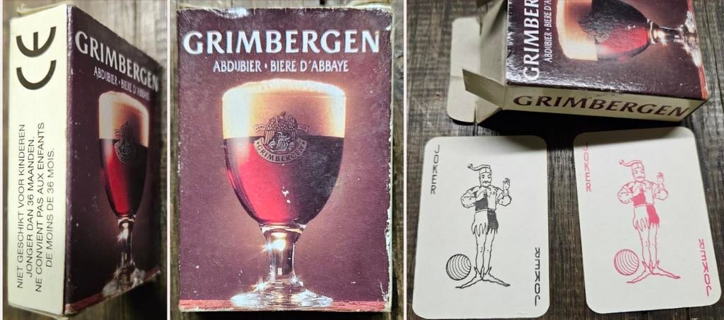 Grimbergen abdijbier mini speelkaarten bierglas, Verzamelen, Ophalen of Verzenden, Speelkaart(en)