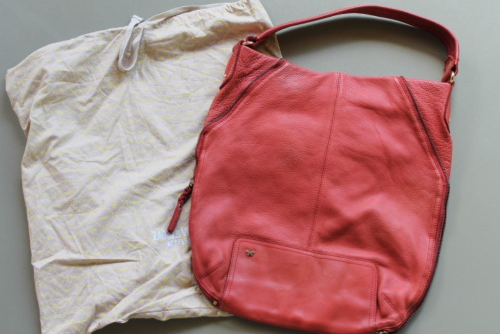 Ongedr baksteenrode lederen shopper Zadig & Voltaire, Handtassen en Accessoires, Tassen | Damestassen, Verzenden, Nieuw, Overige kleuren