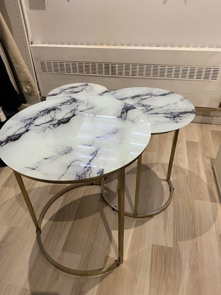 Set table basse marbre, Enlèvement, Comme neuf