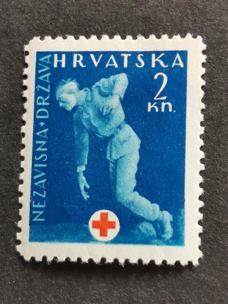 Croatie 1944 - timbre d'aide à la guerre - soldat blessé *, Enlèvement ou Envoi, Yougoslavie, Non oblitéré