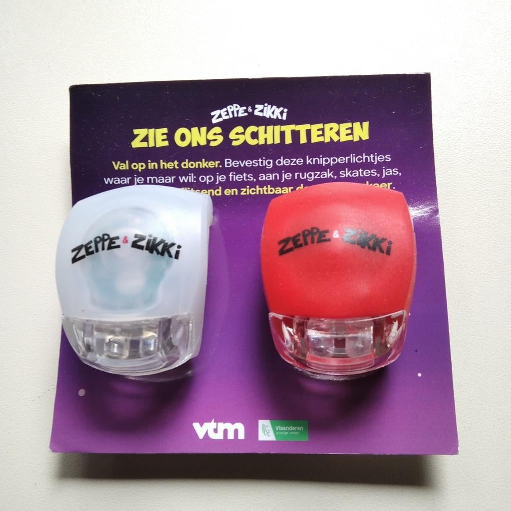 Fietslichtjes Zeppe en Zikki, Ophalen of Verzenden