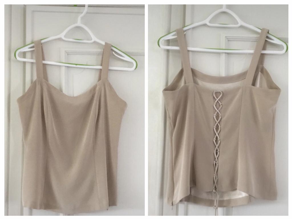 Beige topje Linea Raffaelli maat 40, Ophalen of Verzenden, Zo goed als nieuw, Beige