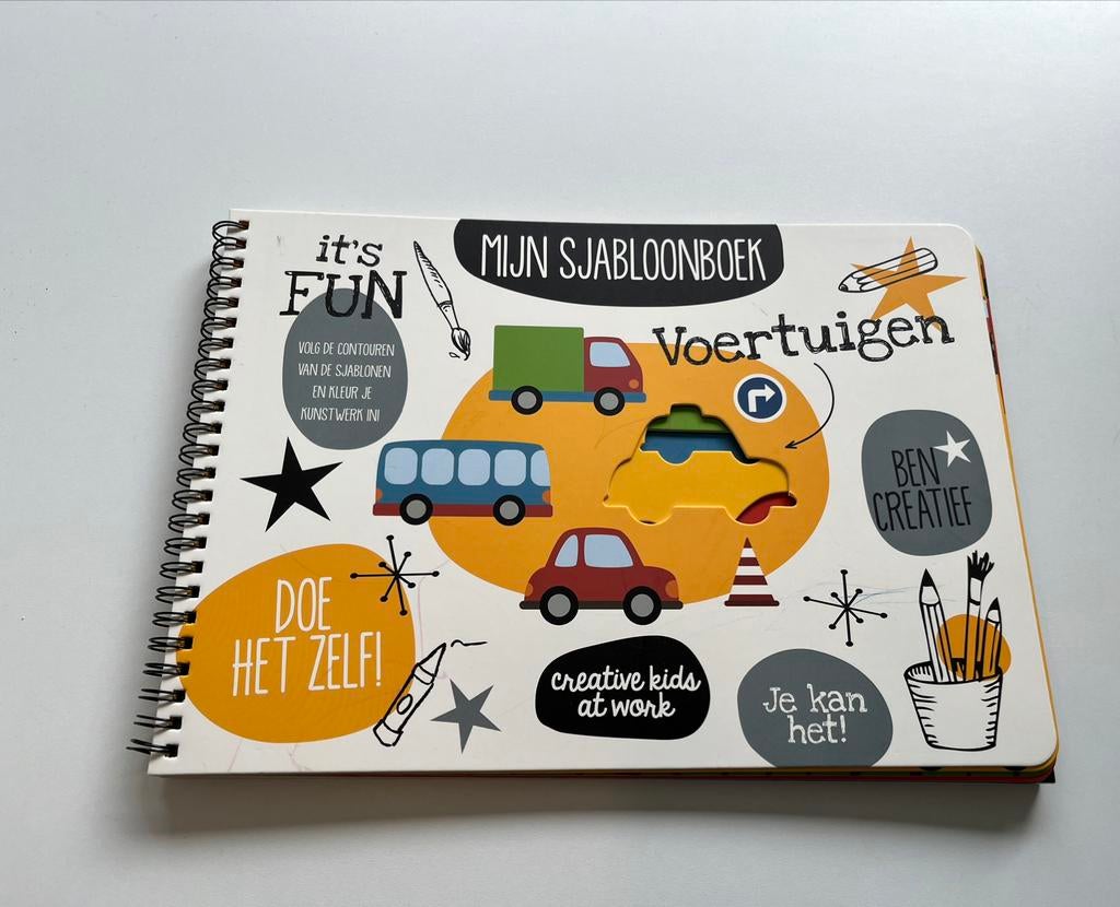 Tekenen: sjablonenboek- voertuigen- NIEUW, Ophalen of Verzenden, Nieuw, Papier, Schets- of Tekenboek