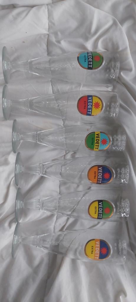 6 verres vedett à facettes, Enlèvement ou Envoi, Comme neuf