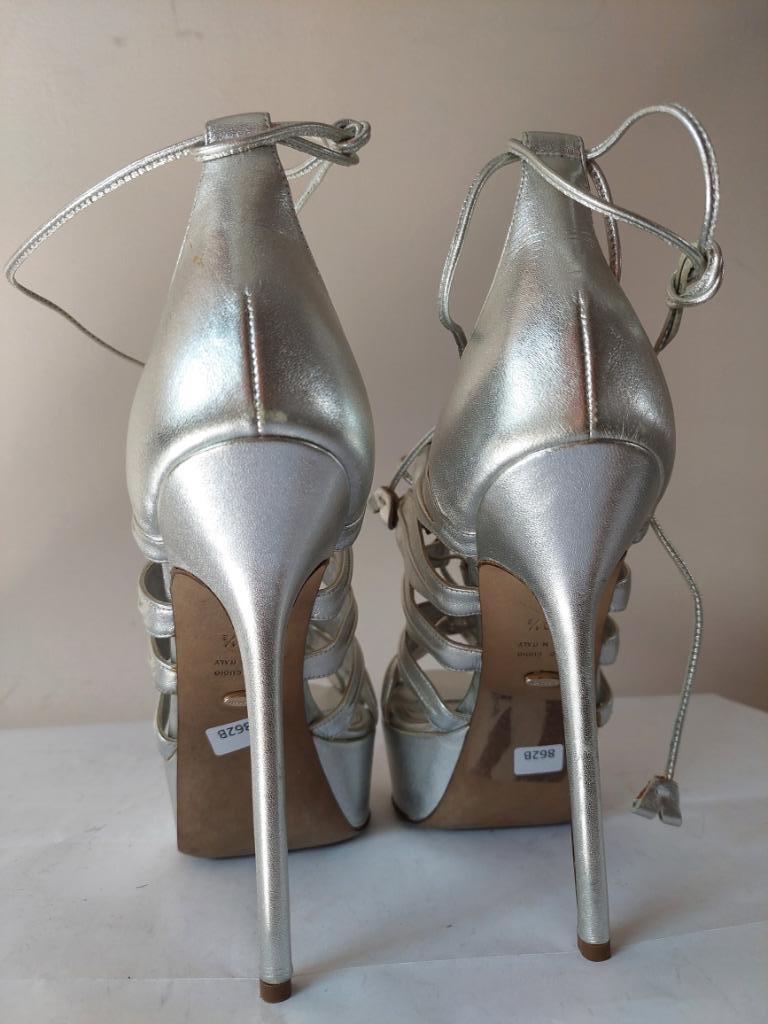 862B* SERGIO ROSSI luxe zilveren sandalen van volledig leer, Pumps, Sergio Rossi, Verzenden, Nieuw
