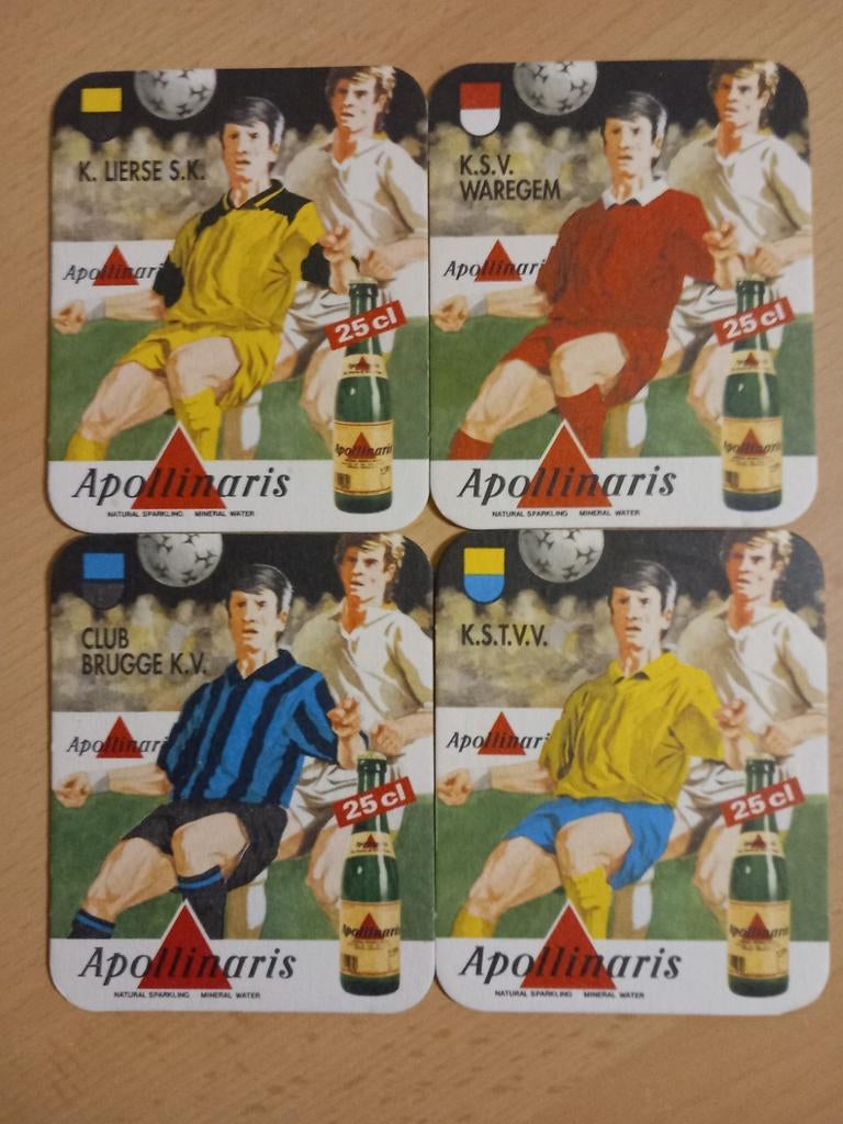 Bierviltjes Apollinaris. Voetbal (278), Ophalen of Verzenden, Zo goed als nieuw