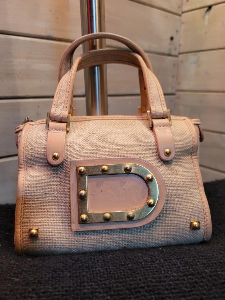 Delvaux Le Astrid Mini Toile et vieux rose, Enlèvement, Comme neuf, Rose