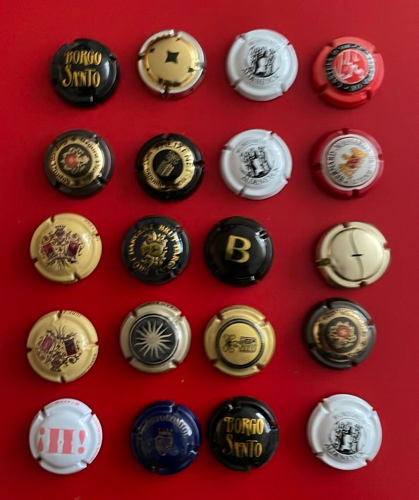 20 capsules de vins mousseux, Collections, Enlèvement ou Envoi, Utilisé, Champagne