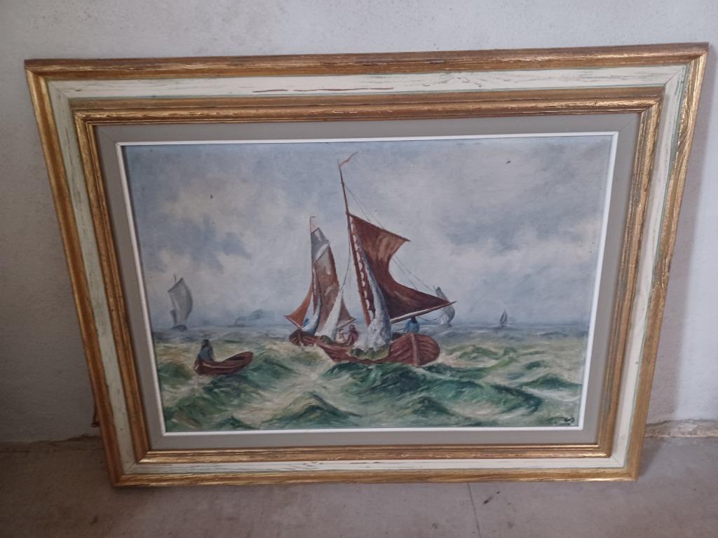 Peinture sur toile voilier en mer, Enlèvement