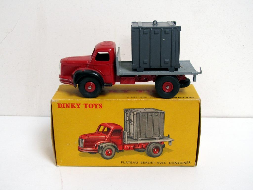 Vintage Dinky Toys Plateau Berliet N 34 B (1957-59), Ophalen of Verzenden, Zo goed als nieuw, Bus of Vrachtwagen