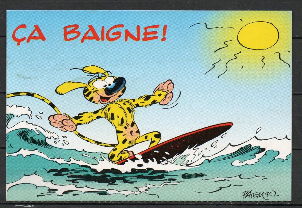 Carte postale : Marsupilami  : ça baigne (milka), Collections, Enlèvement