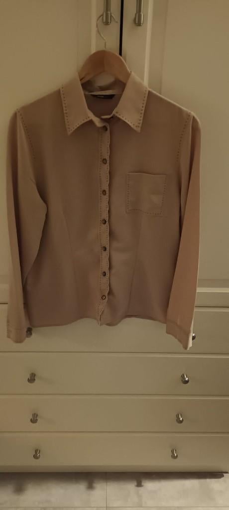 Blouse beige/lichtbruin, Ophalen, Bruin, Atmos fashion, Maat 42/44 (L)
