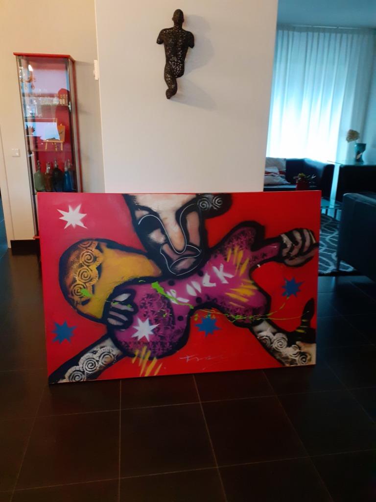 Fabian, 'Rock', Antiek en Kunst, Kunst | Schilderijen | Modern, Ophalen of Verzenden