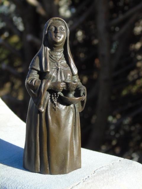 clochette de table en bronze , une bonne soeur ., Enlèvement ou Envoi, Bronze