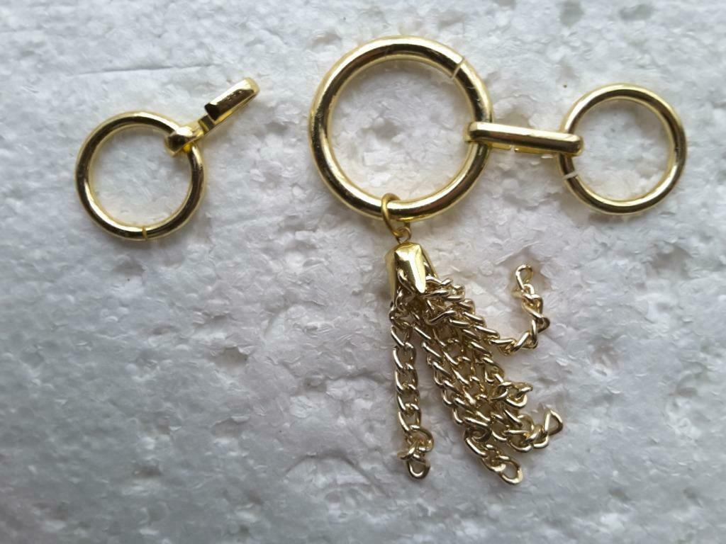 fancy gouden riemgesp met ketting 115 x 99 m, Hobby en Vrije tijd, Naaien en Fournituren, Ophalen of Verzenden, Nieuw