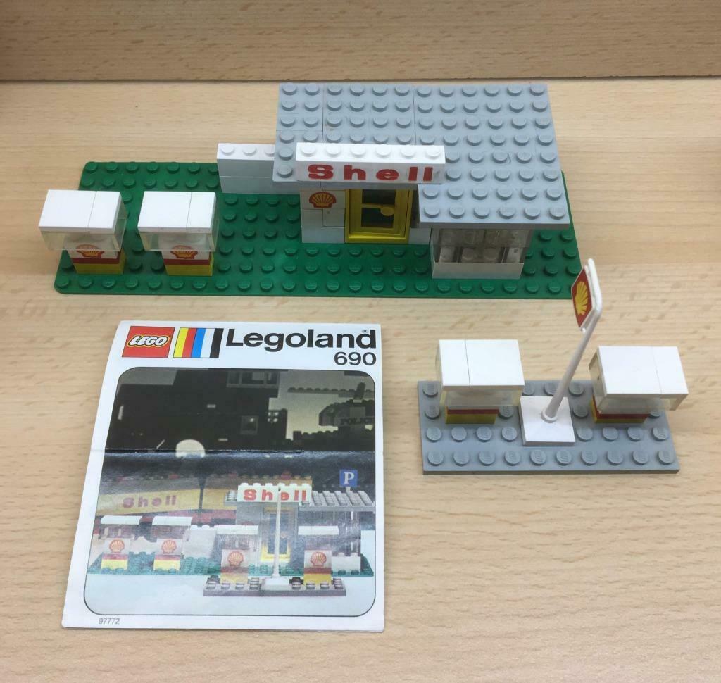 Vintage Lego Shell pompstation uit 1974 (690), Enlèvement, Comme neuf, Ensemble complet, Lego