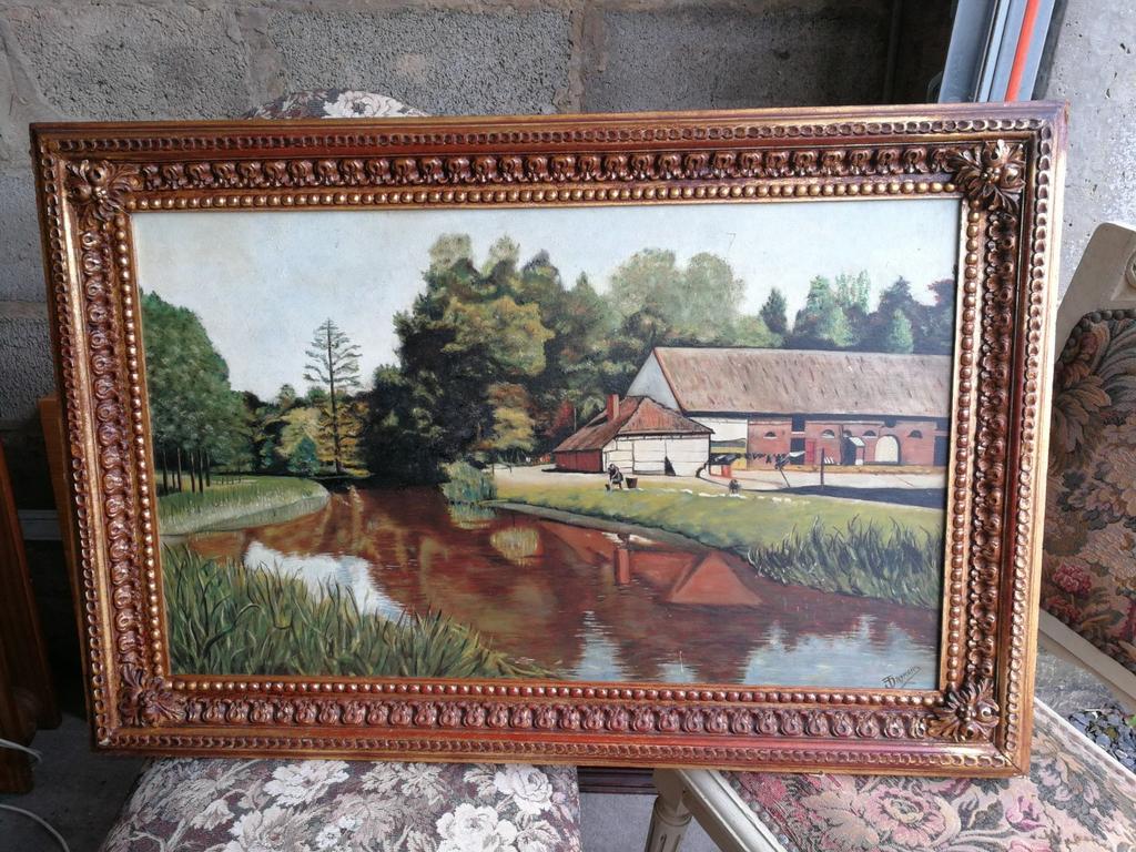 Huile sur toile, Antiek en Kunst, Ophalen of Verzenden