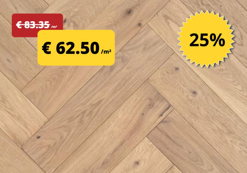 Visgraat vloer voor € 62.50 /m² ! - STOCKVERKOOP, Tuin en Terras, Bloempotten, Nieuw, Ophalen