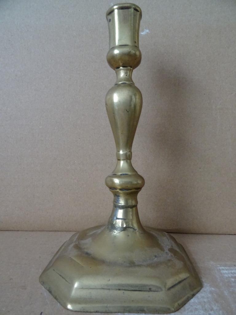 18ème Siècle bougeoir ancien bougeoir Français 16cm 1750, Enlèvement ou Envoi, Cuivre ou Bronze