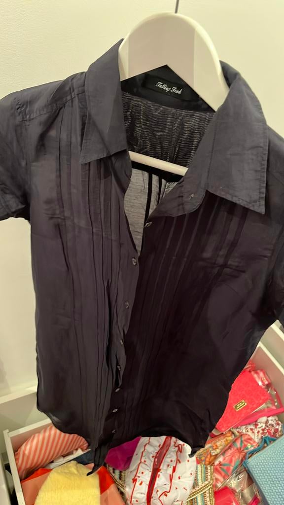 Chemise robe talking french 38 neuve, Enlèvement ou Envoi, Neuf, Bleu