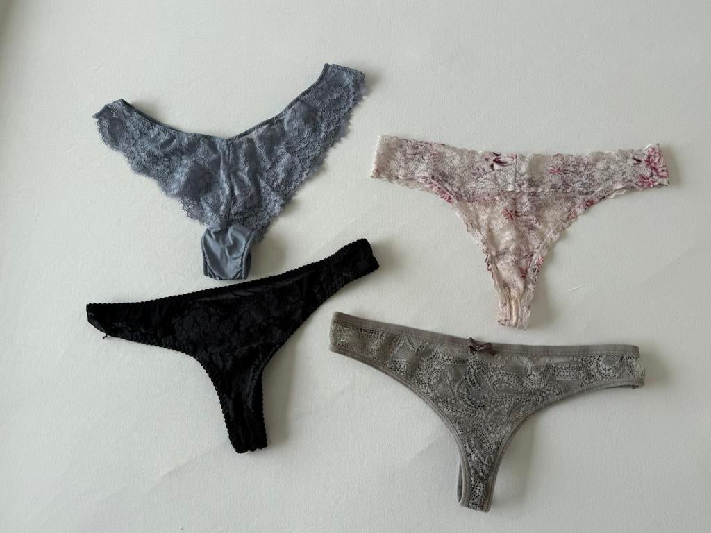 Diverse mooie slipjes en strings, Hunkemöller, Verzenden, Zwart, String