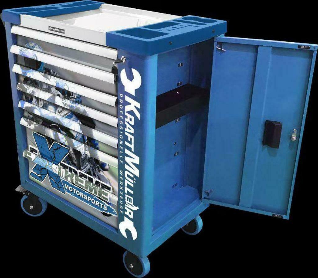 gereedschapswagen racing pro blue flex  edition 585 delig, Ophalen of Verzenden, Nieuw