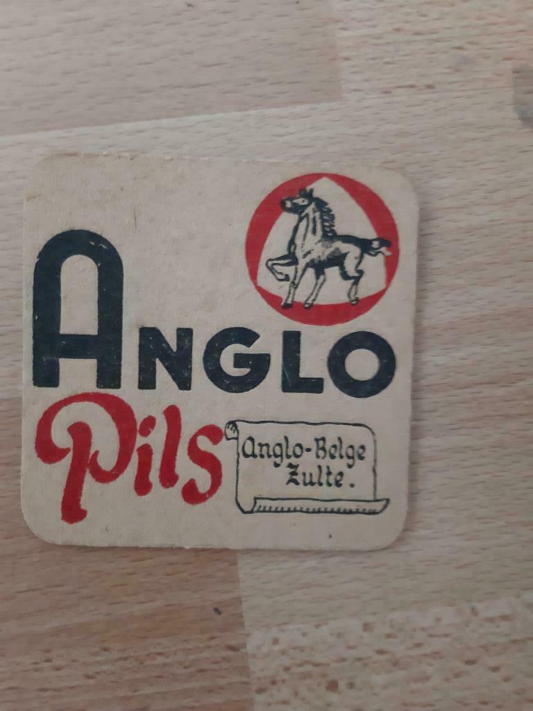 oude bierkaartje : anglo Pils Zulte, Verzamelen, Ophalen of Verzenden