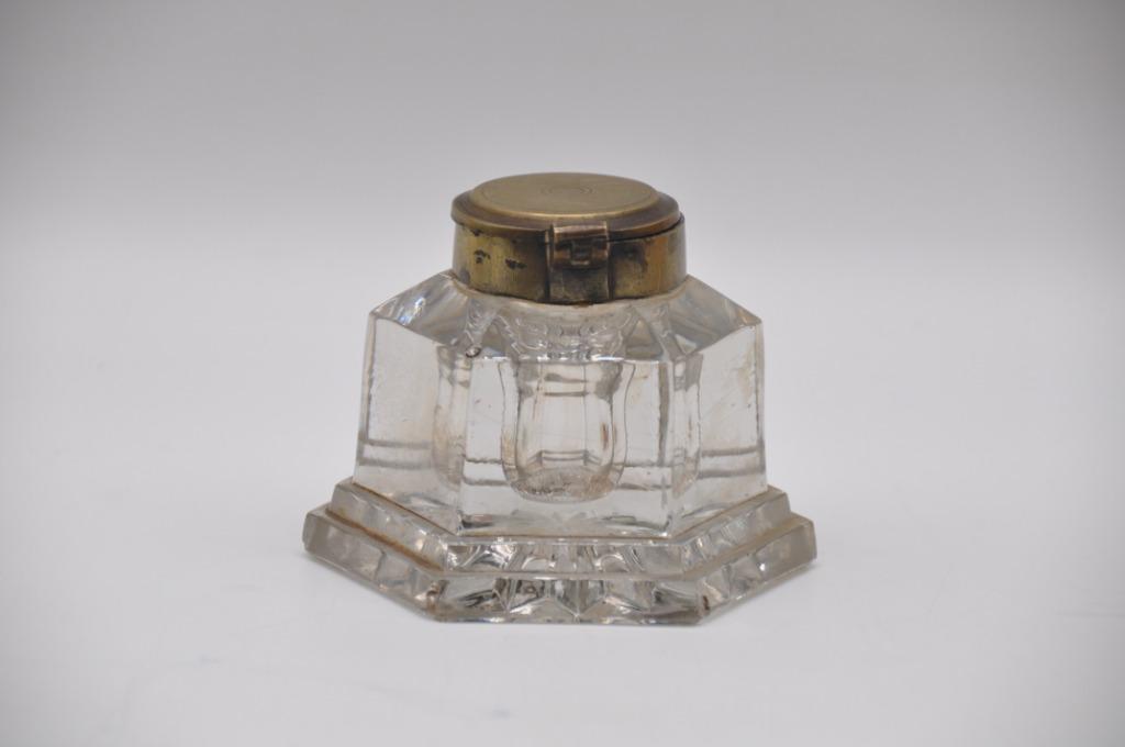 Inktpot - kristal - baccarat?, Antiek en Kunst, Ophalen of Verzenden