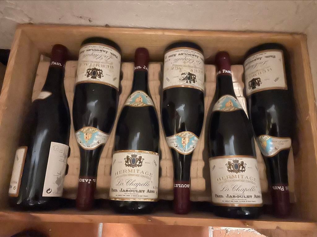 Hermitage la chapelle 1996 caisses de 12 bouteilles, Enlèvement, Comme neuf