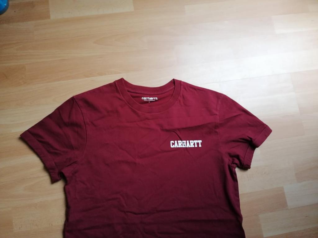 T-SHIRT BORDEAU MERK CARHARTT - MAAT S – ALS NIEUW, Kleding | Heren, T-shirts, Ophalen of Verzenden, Zo goed als nieuw, Maat 46 (S) of kleiner